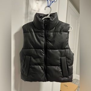 Zara Faux Leather Vest Small